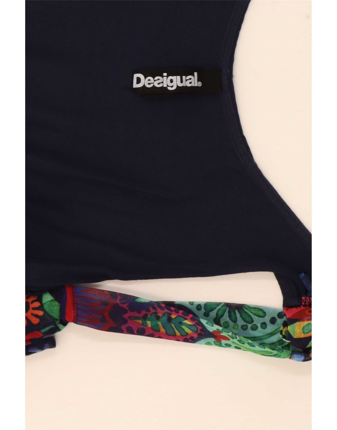 Desigual Blusa gráfica para mujer Top UK 8 Small Multicolor Floral
