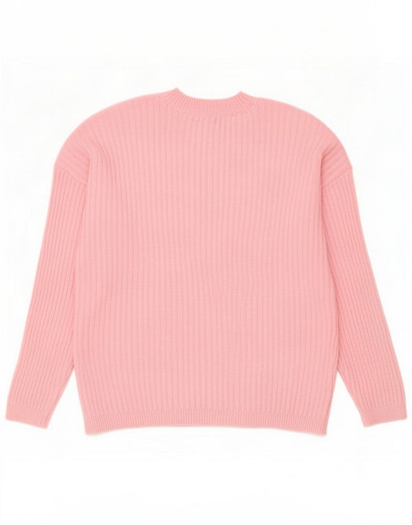Marks & Spencer Suéter tipo jersey con cuello redondo para mujer UK 46 Grande Poliéster rosa