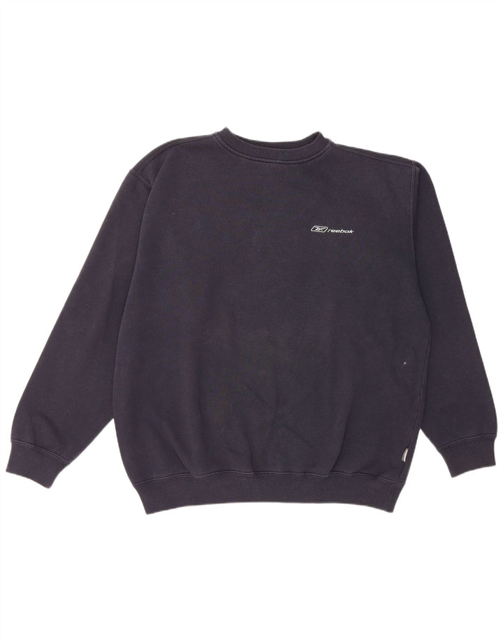 Sudadera Reebok Hombre Jumper Medium Azul Marino Algodón