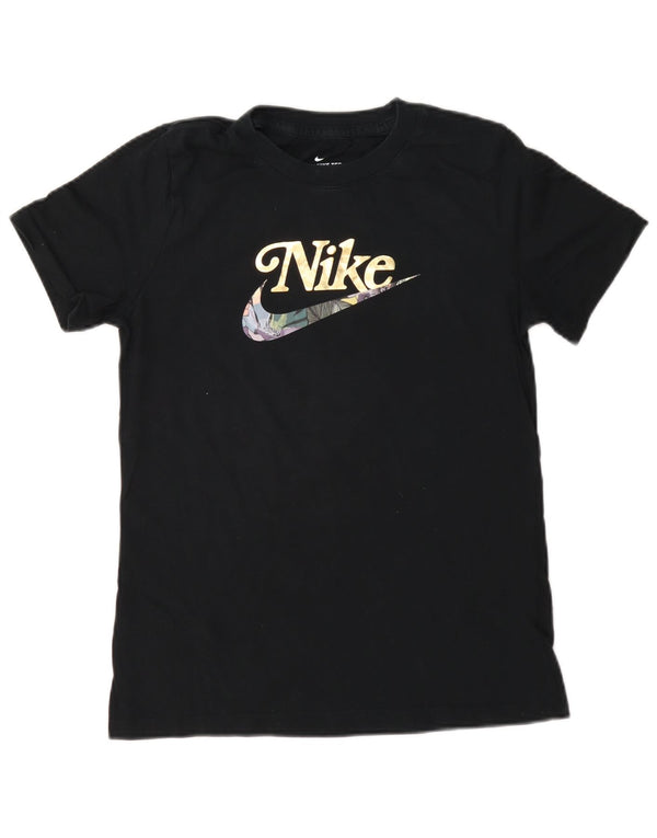 Nike Camiseta gráfica para mujer Top UK 10 Small Azul marino Algodón