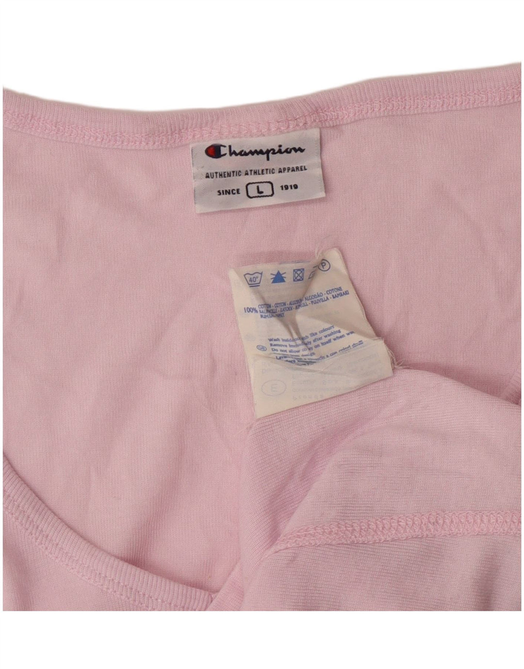 CHAMPION Camiseta para mujer Top UK 14 Large Pink Cotton