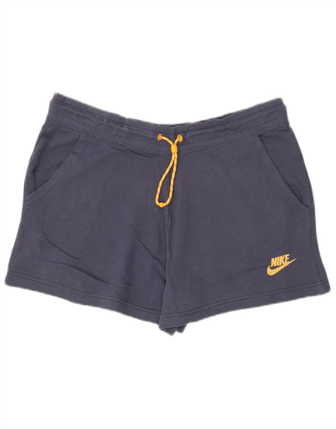 NIKE Pantalones cortos deportivos para mujer UK 46 Grande Azul marino Algodón