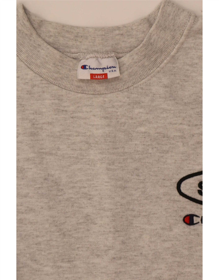 Champion Sudadera de gran tamaño para mujer, jersey, Reino Unido 46, grande, gris moteado