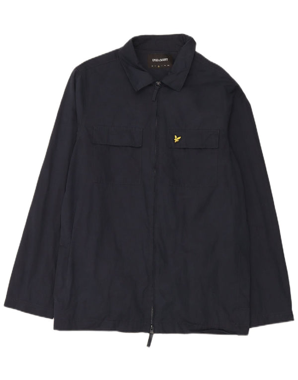 Lyle & Scott Chaqueta utilitaria para hombre UK 38 Medium Azul marino Poliéster