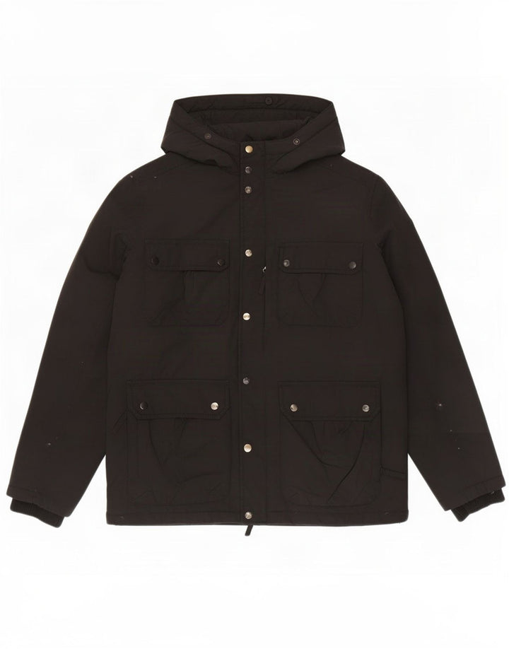 Lee Chaqueta acolchada con capucha para hombre UK 40 Large Poliéster negro
