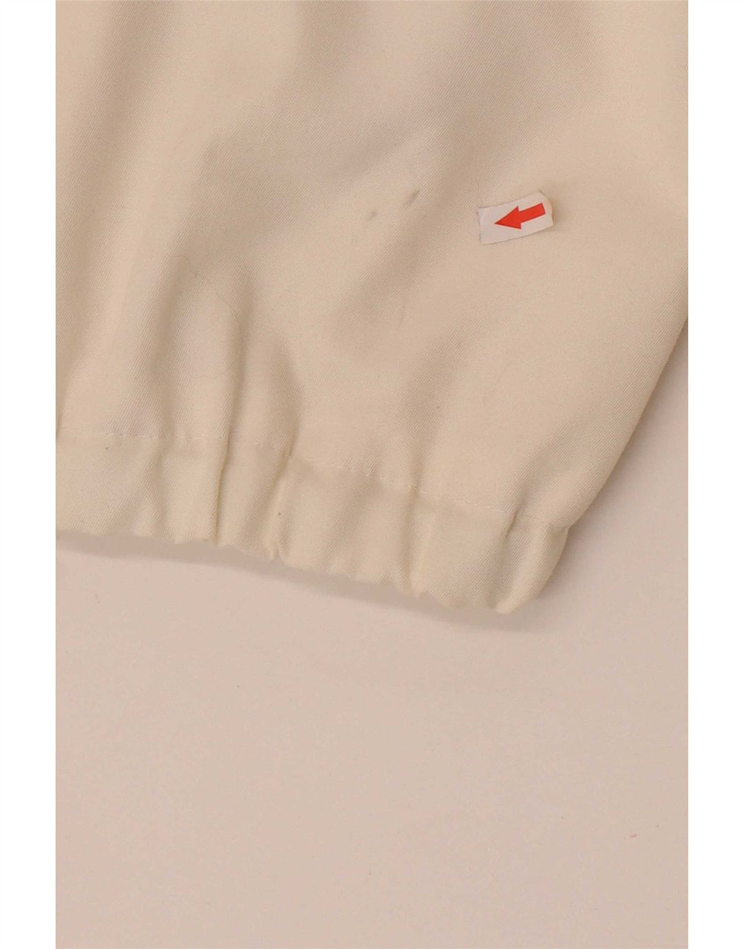 Vintage mujer bomber chaqueta IT 46 grande blanco colorblock poliéster