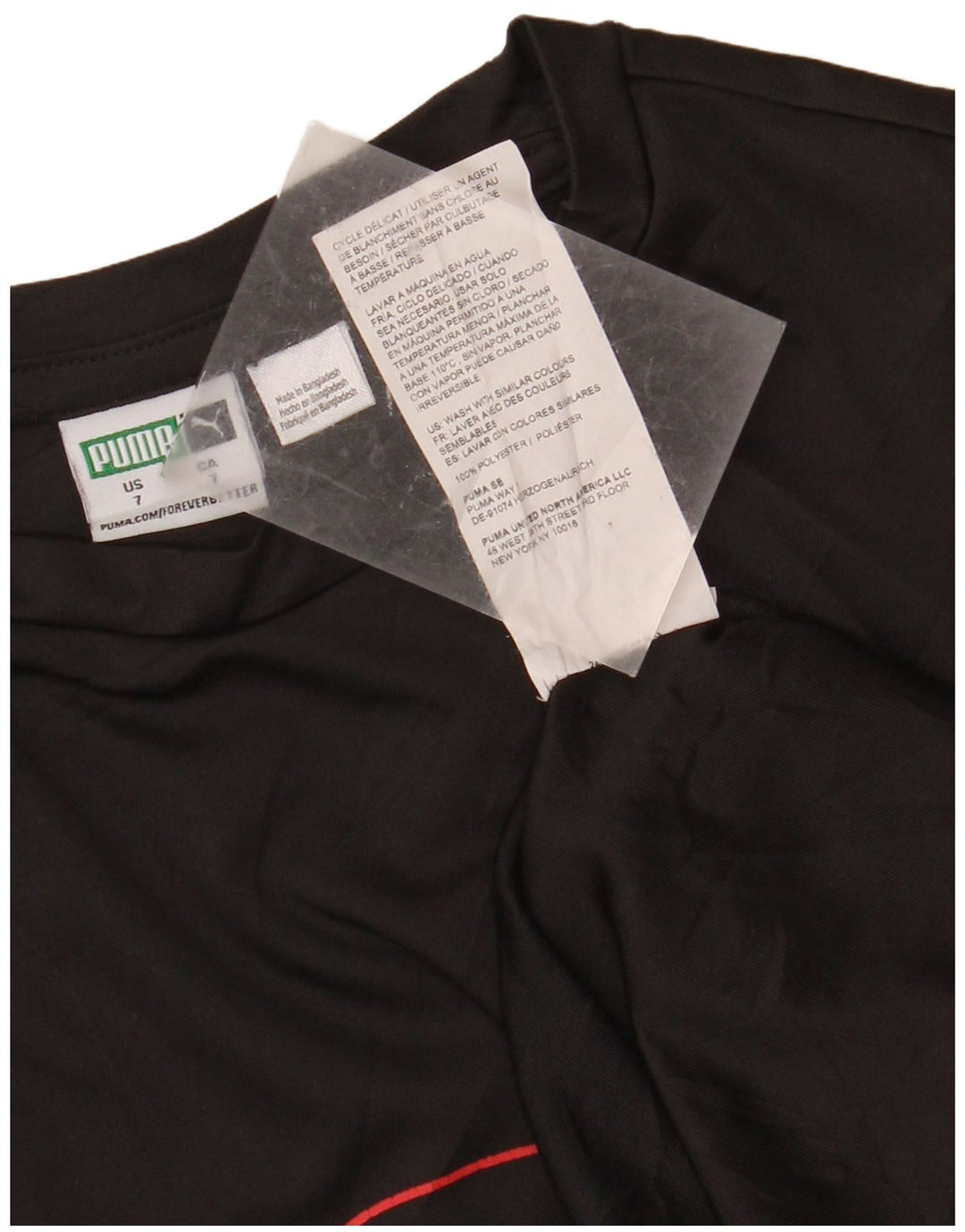 PUMA Camiseta sin mangas estampada para niños 6-7 años Poliéster negro