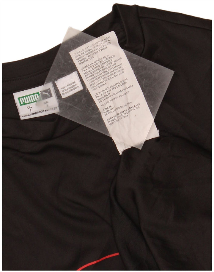 PUMA Camiseta sin mangas estampada para niños 6-7 años Poliéster negro