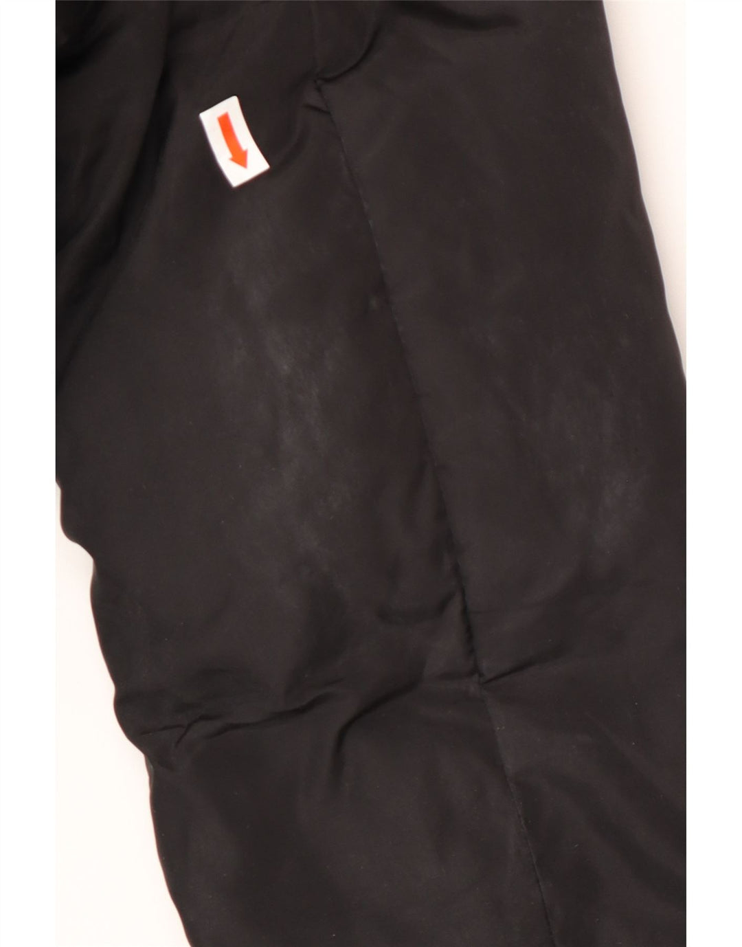 ARMANI JEANS Abrigo acolchado extragrande con capucha para mujer IT 38 XS Poliéster negro