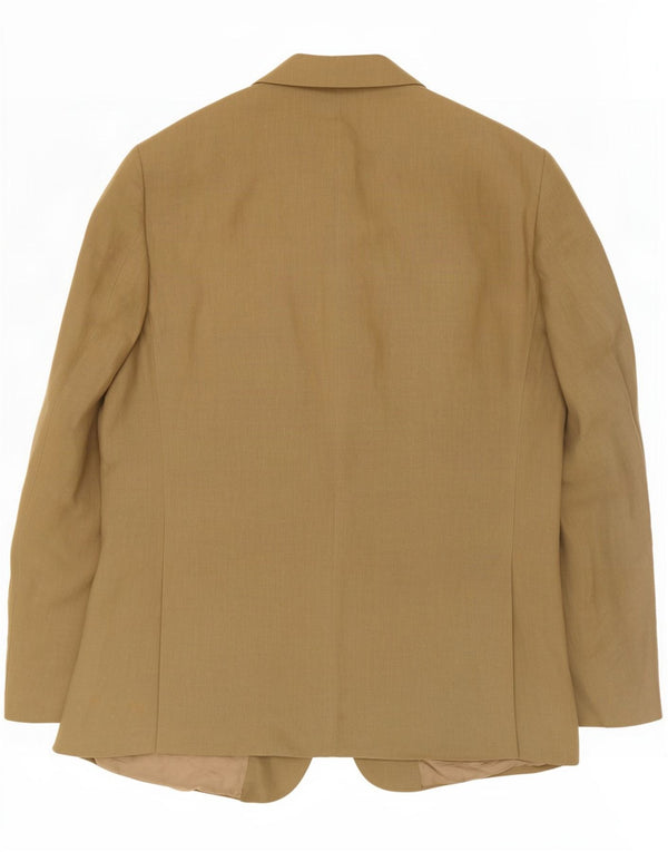 Valentino Chaqueta tipo blazer de 3 botones para hombre IT 50 Large Khaki Linen