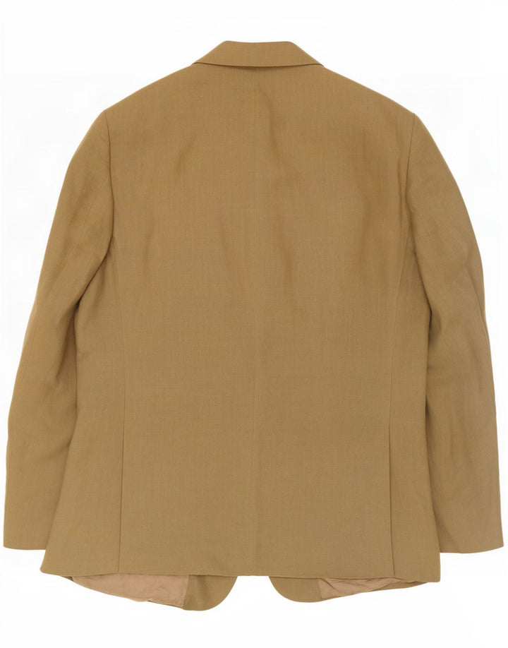 Valentino Chaqueta tipo blazer de 3 botones para hombre IT 50 Large Khaki Linen