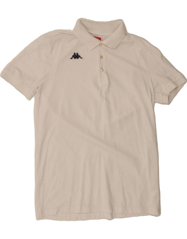 KAPPA Mens Polo Shirt XL White Cotton Vintage Kappa and Second-Hand Kappa from Messina Hembry 
