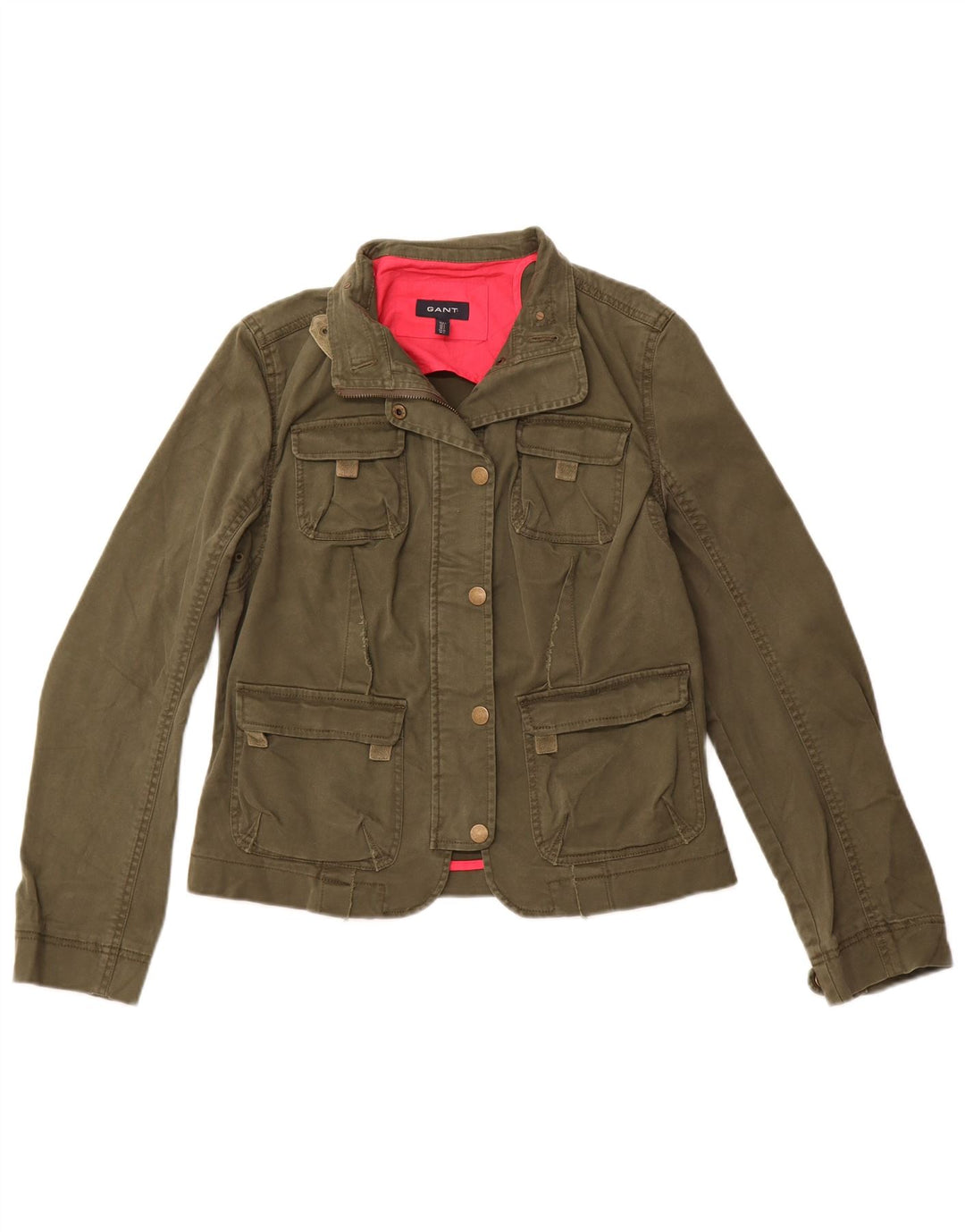 Gant Chaqueta utilitaria para mujer Reino Unido 44 Grande Caqui Algodón