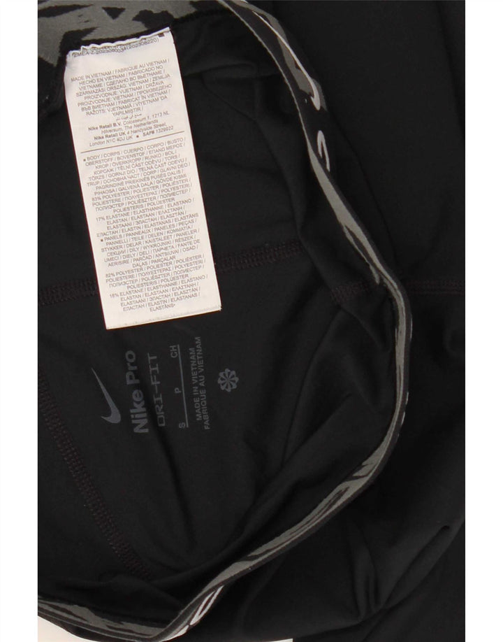 Nike Leggings Dri Fit Graphic para mujer UK 10 Pequeño Poliéster negro