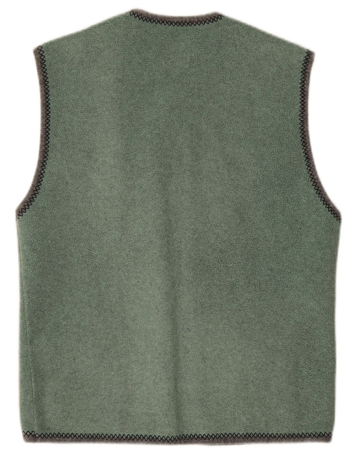 Think Pink Chaleco polar para mujer UK 10 Pequeño poliéster verde