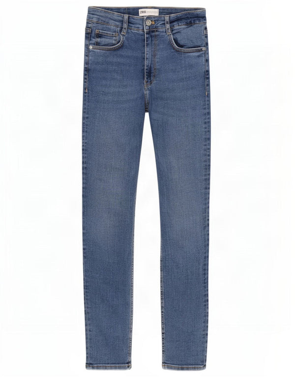 Zara Vaqueros Pitillo Mujer EU 36 XS W26 L28 Algodón Azul