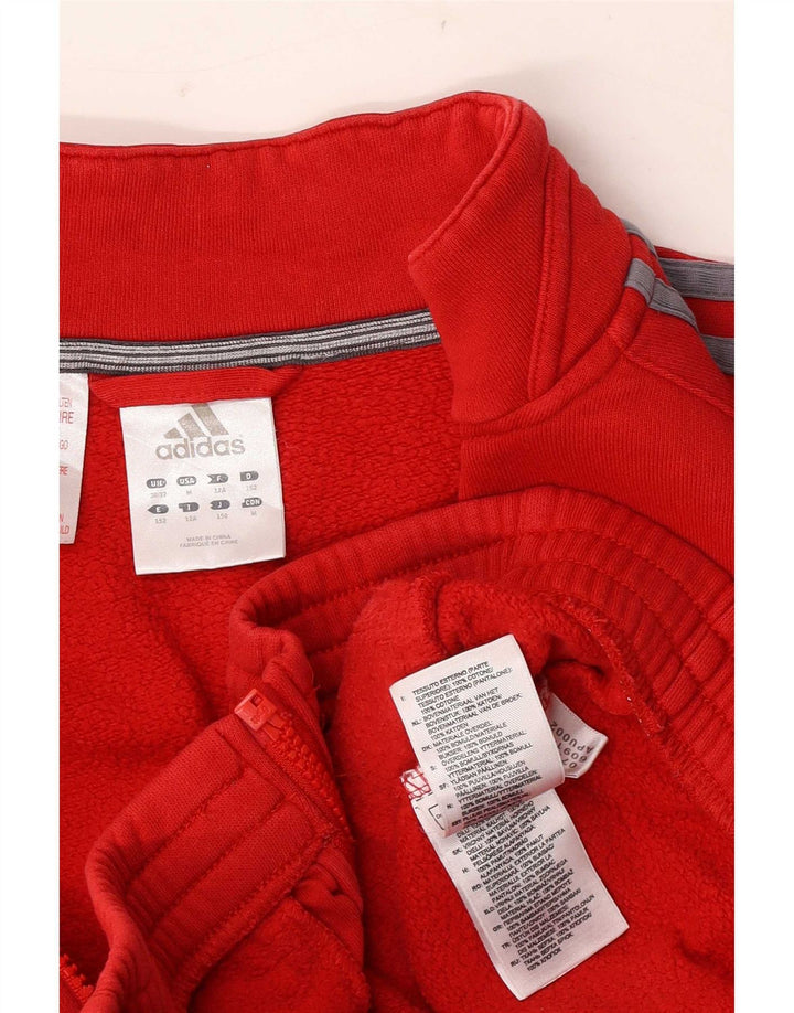 Adidas - Chándal para niño, chaqueta superior, 11-12 años, algodón rojo