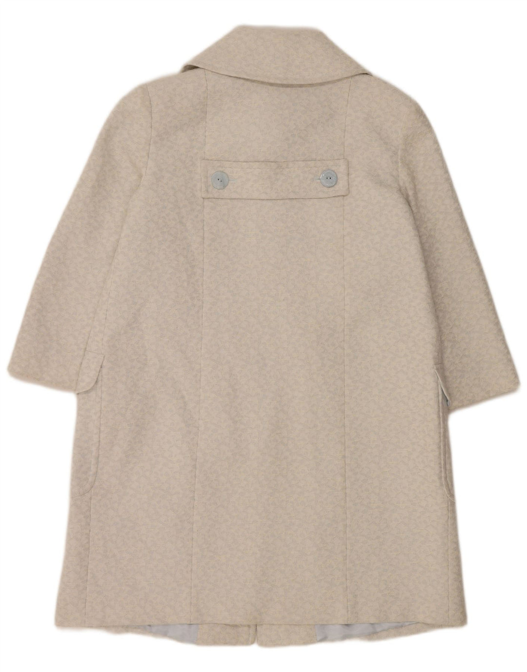 Paul Costelloe Abrigo de manga 3/4 para mujer UK 42 Azul medio Geométrico