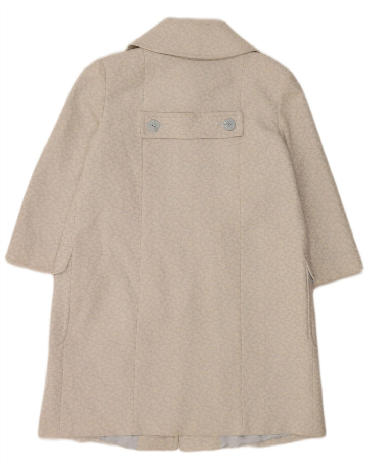 Paul Costelloe Abrigo de manga 3/4 para mujer UK 42 Azul medio Geométrico