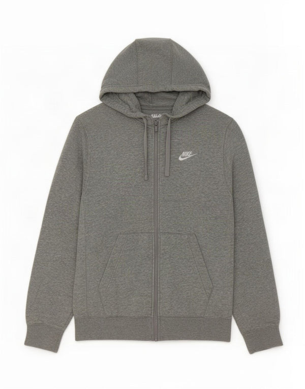Nike Sudadera con capucha y cremallera para hombre XS Algodón moteado gris