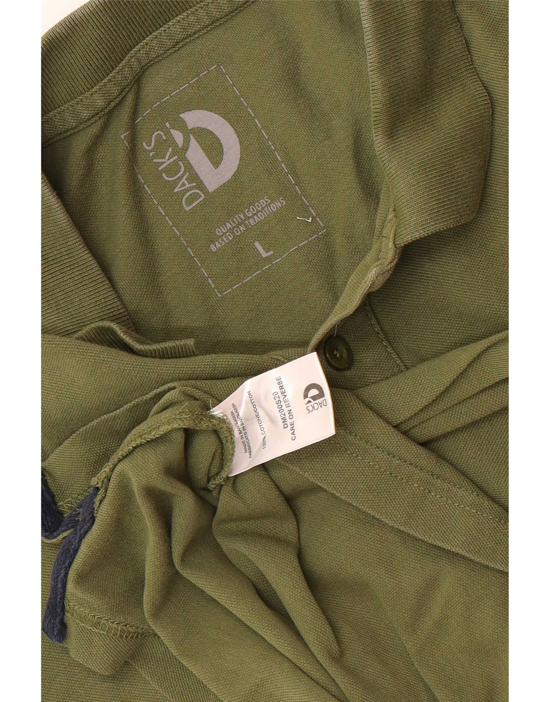 Dack's Polo para hombre de algodón caqui grande