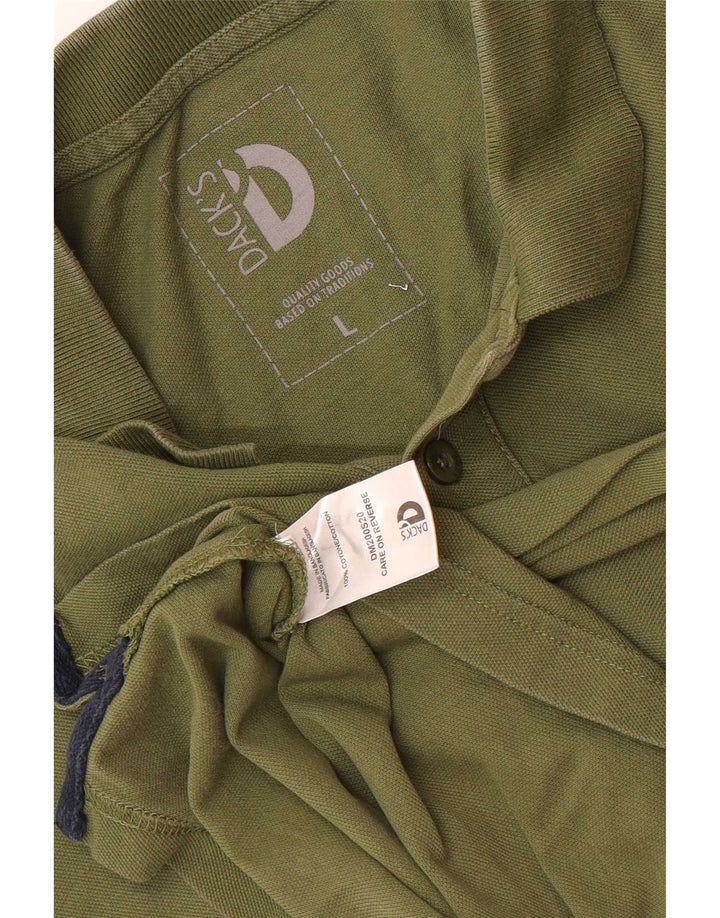 Dack's Polo para hombre de algodón caqui grande