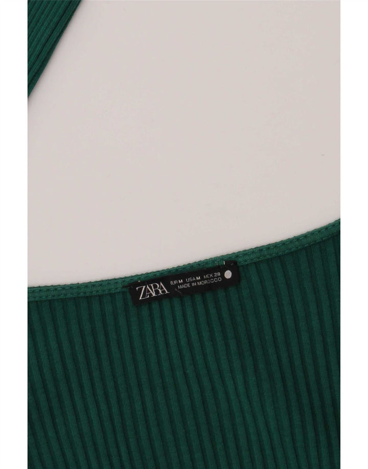 Body Zara Mujer UK 40 Verde Medio