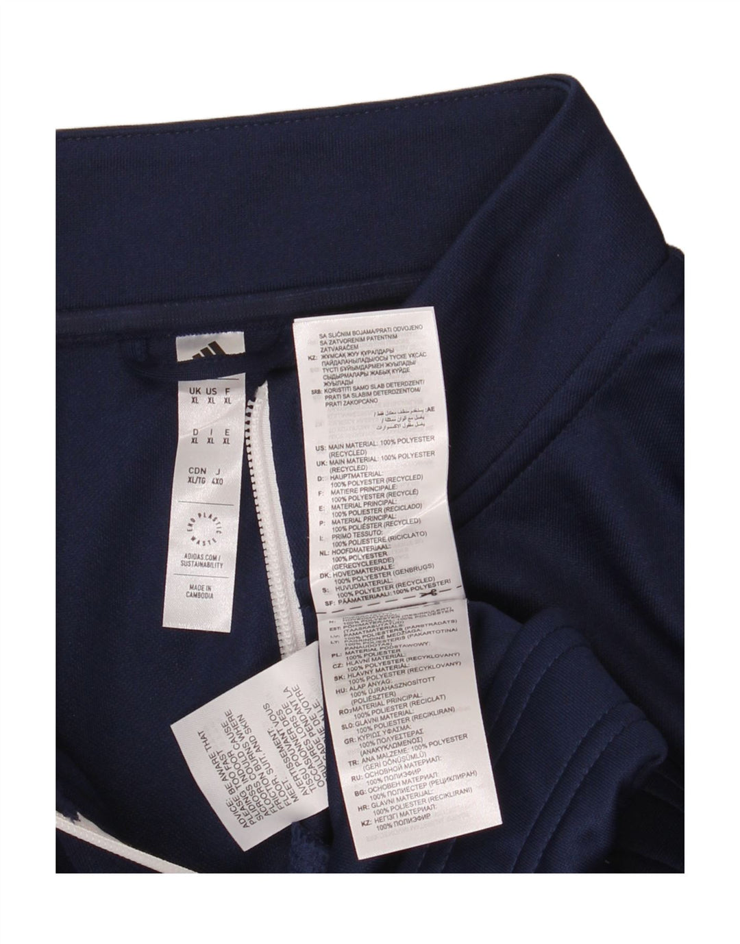 Adidas Hombre Aeroready Chándal Top Chaqueta XL Azul Marino Poliéster