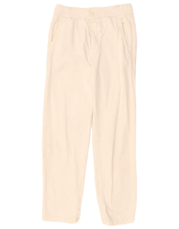 Zara Hombre Pantalón Chino Recto Pequeño W30 L29 Blanco Roto