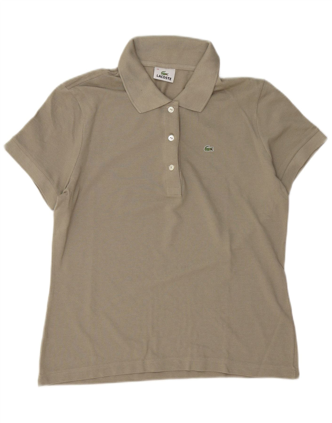 Polo LACOSTE para mujer talla 44 algodón gris grande