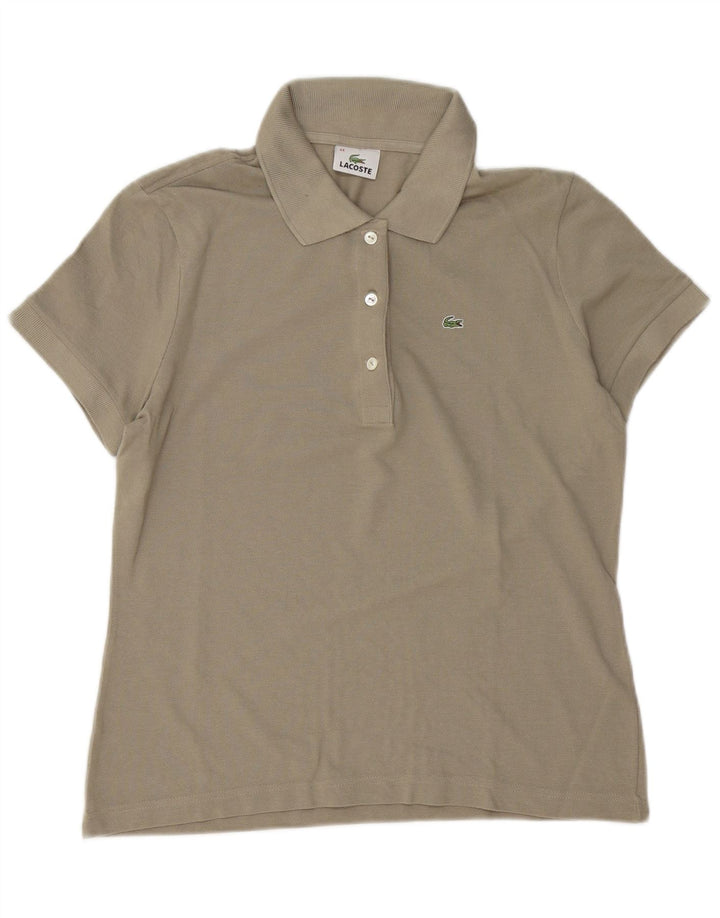 Polo LACOSTE para mujer talla 44 algodón gris grande