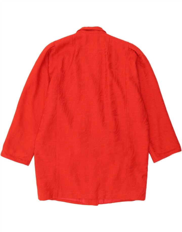 YOUR SIXTH SENSE Womens Oversized Longline Blazer Jacket EU 38 Medium Red Vintage Your Sixth Sense and Second-Hand Your Sixth Sense from Messina Hembry 