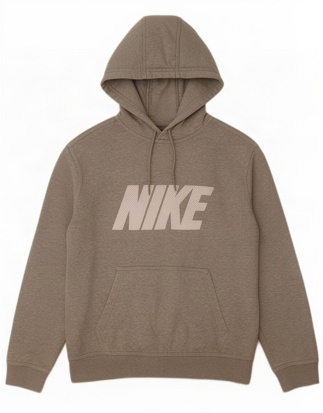 Nike Jersey con capucha y estampado gráfico de algodón moteado en gris medio