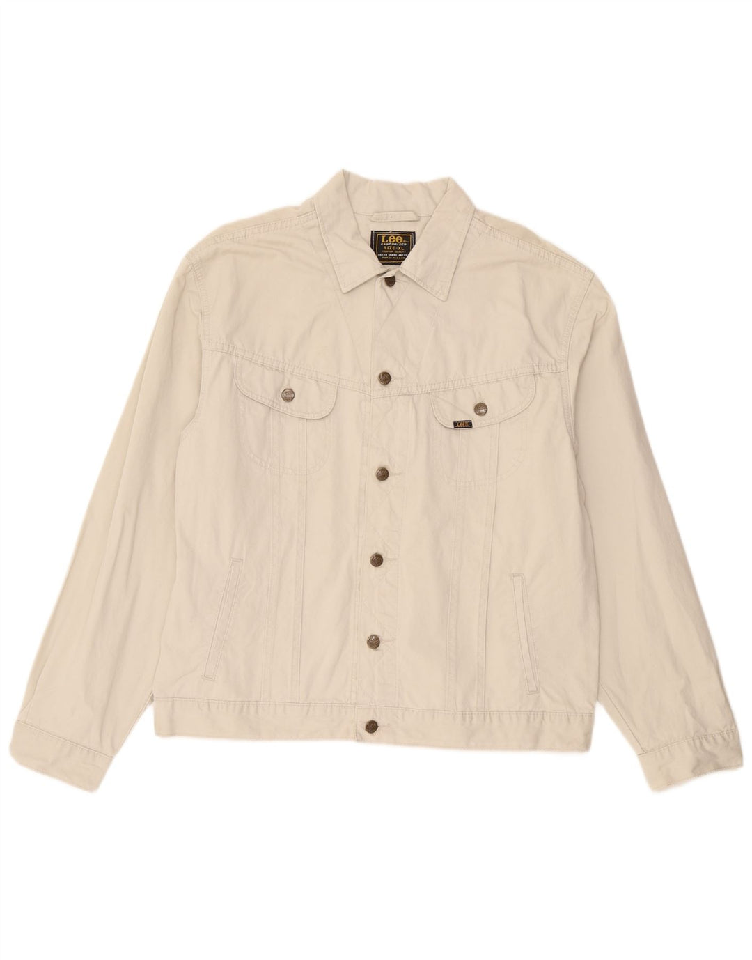 Lee Chaqueta Bomber para Hombre UK 42 XL Algodón Beige