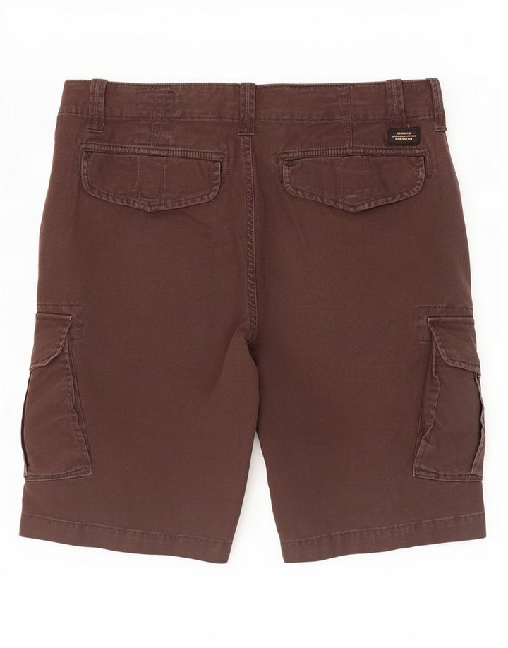 Superdry Shorts Cargo Para Hombre W32 Algodón Marrón Medio
