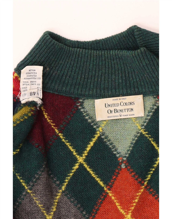 Benetton Jersey Oversize Con Cuello Alto IT 48 XL Verde