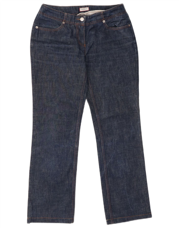 Max & Co. Vaqueros rectos para mujer UK 12 Medium W30 L28 Algodón azul