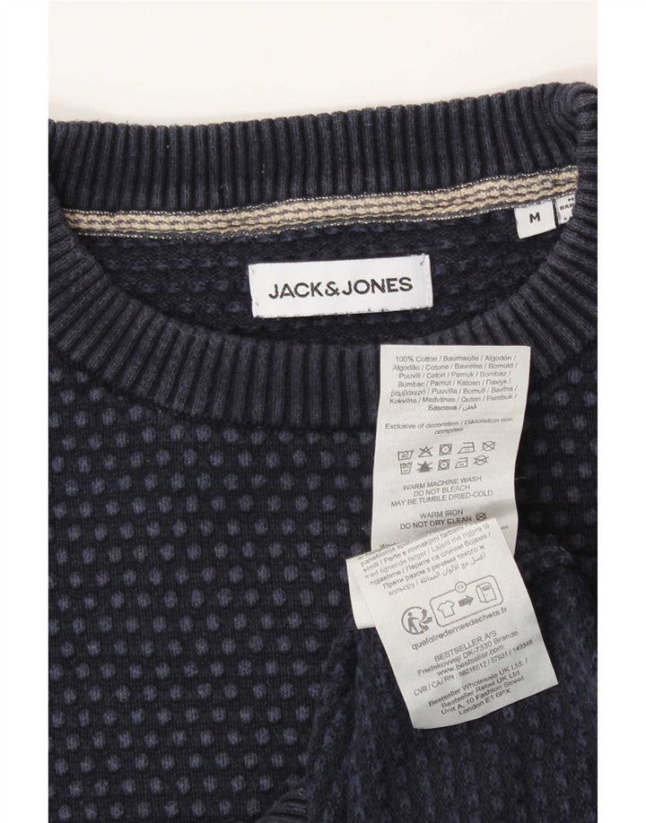 Jersey Jack & Jones Hombre con Cuello Redondo y Lunares Azul Marino Mediano