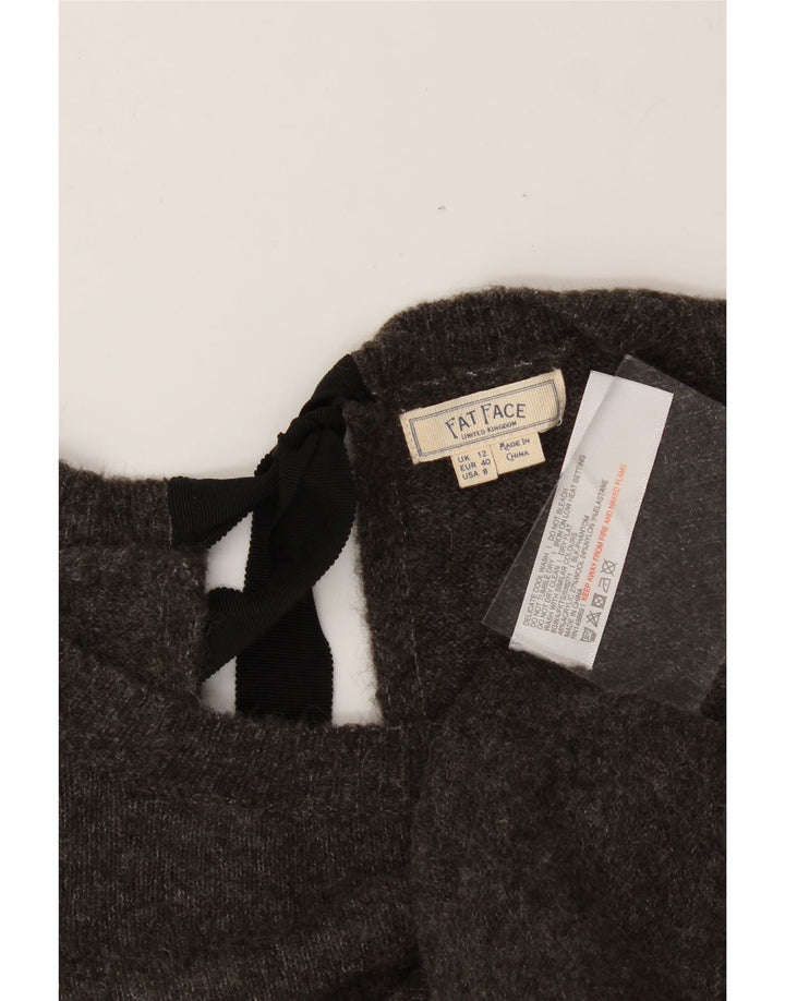 FAT FACE Womens Jumper Dress UK 12 Medium  Grey Acrylic Vintage Fat Face and Second-Hand Fat Face from Messina Hembry 