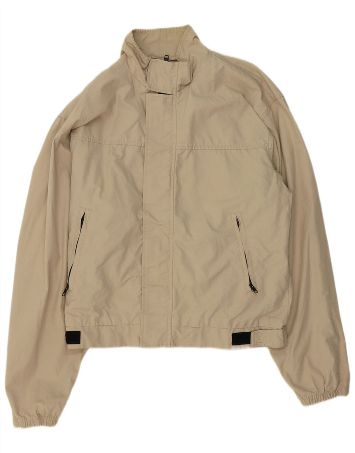 Alberto Aspesi Chaqueta Bomber para Hombre UK 38 Algodón Beige Medio