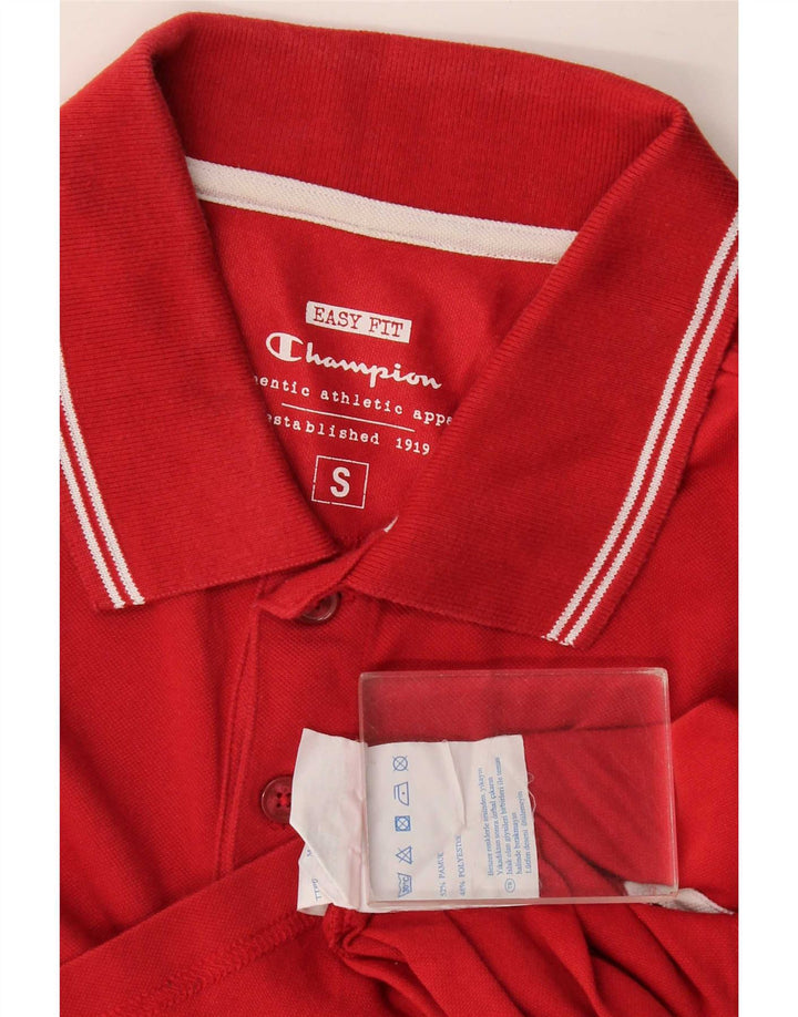 Champion Polo para hombre pequeño a rayas rojas