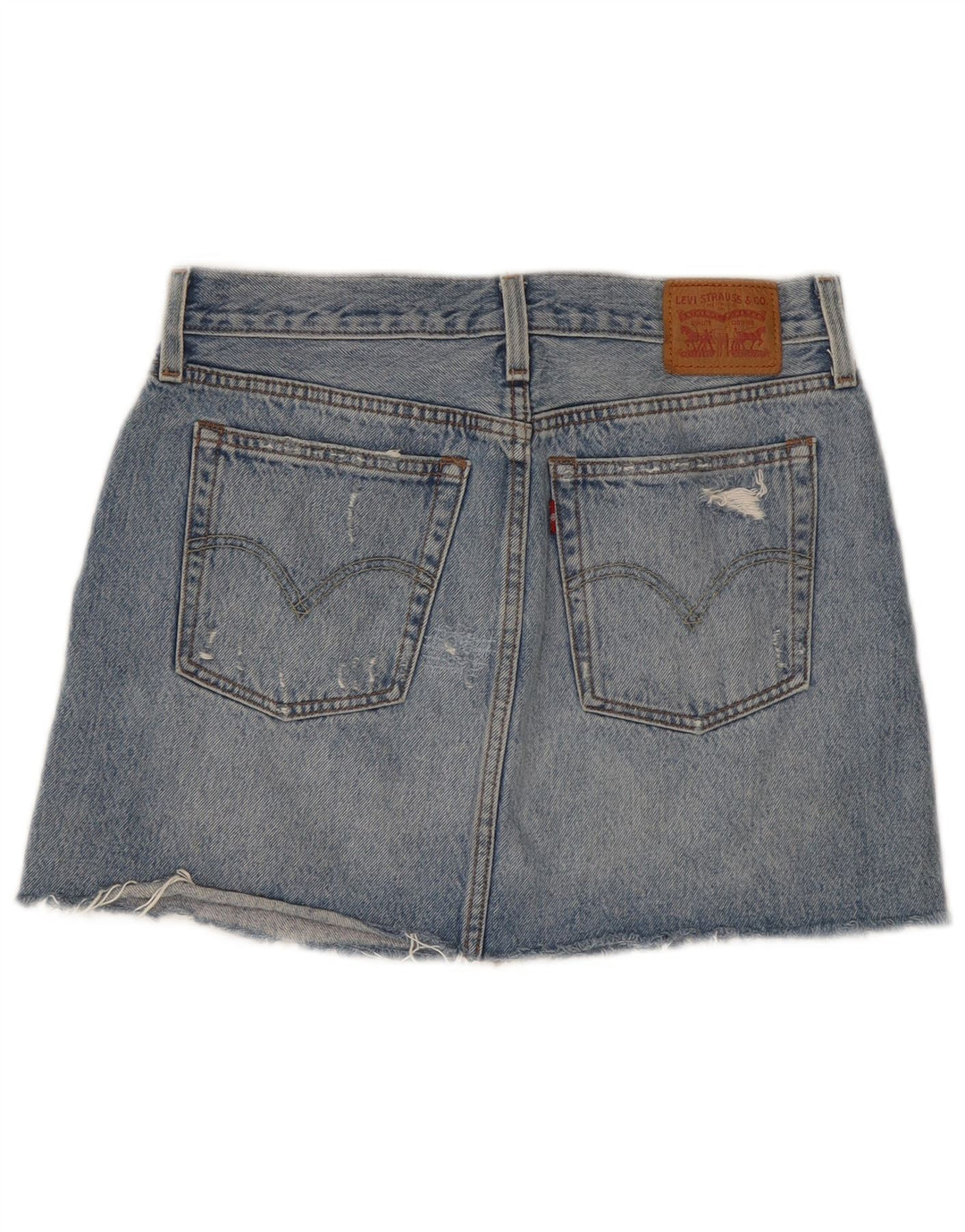 Minifalda vaquera desgastada W28 de algodón azul medio para mujer Levi's
