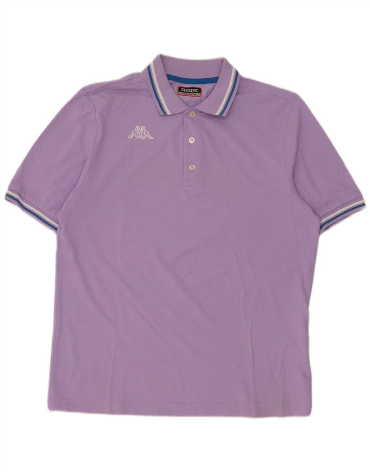 Polo Kappa Hombre Algodón Morado Medio