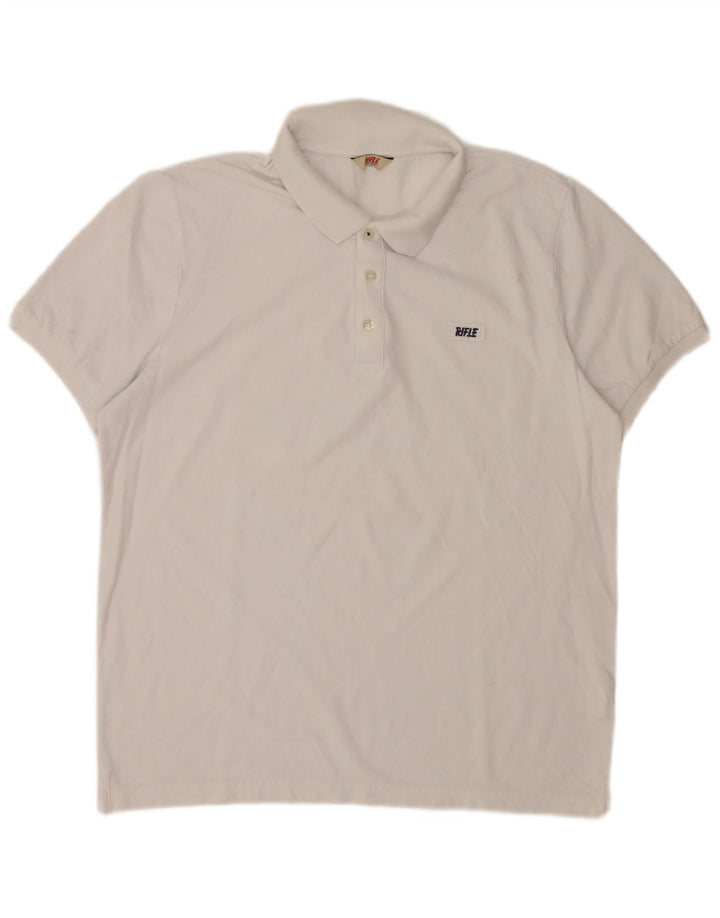 Rifle Polo Hombre XL Algodón Blanco