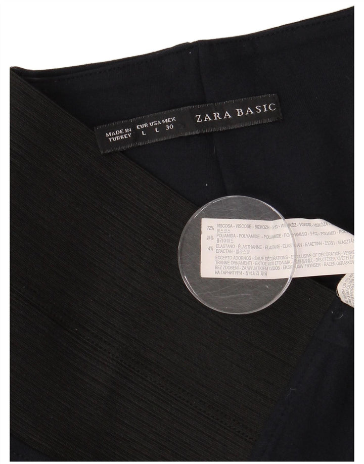 Zara Mujer Leggings UK 44 Grande Azul Marino Colorblock Viscosa