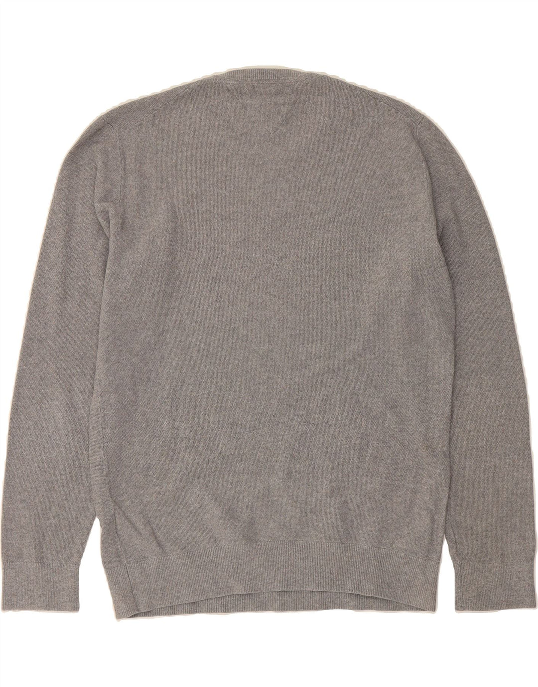 TOMMY HILFIGER Mens Crew Neck Jumper Sweater Large Grey Cotton Vintage Tommy Hilfiger and Second-Hand Tommy Hilfiger from Messina Hembry 