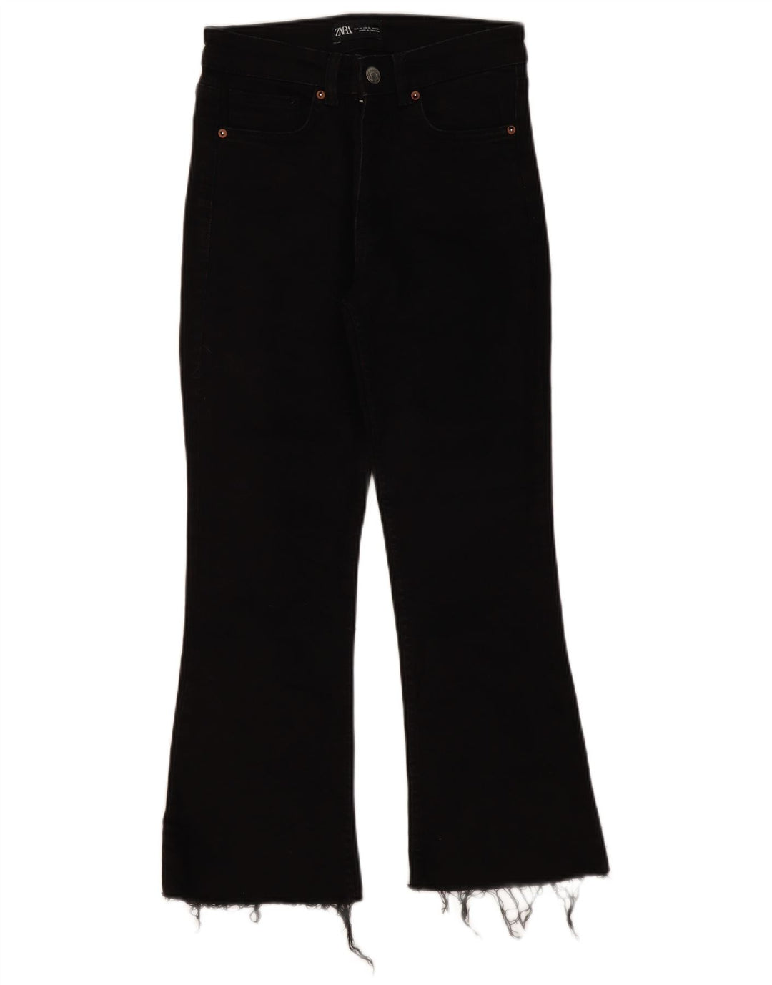 ZARA Vaqueros Bootcut Mujer EU 38 Small W28 L25 Negro
