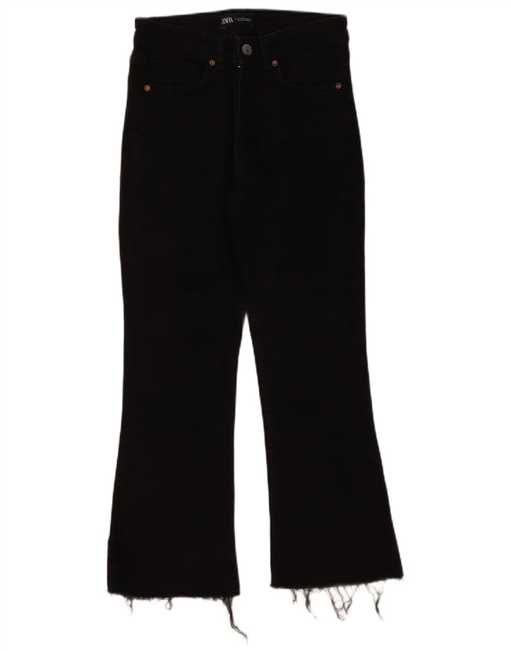 ZARA Vaqueros Bootcut Mujer EU 38 Small W28 L25 Negro