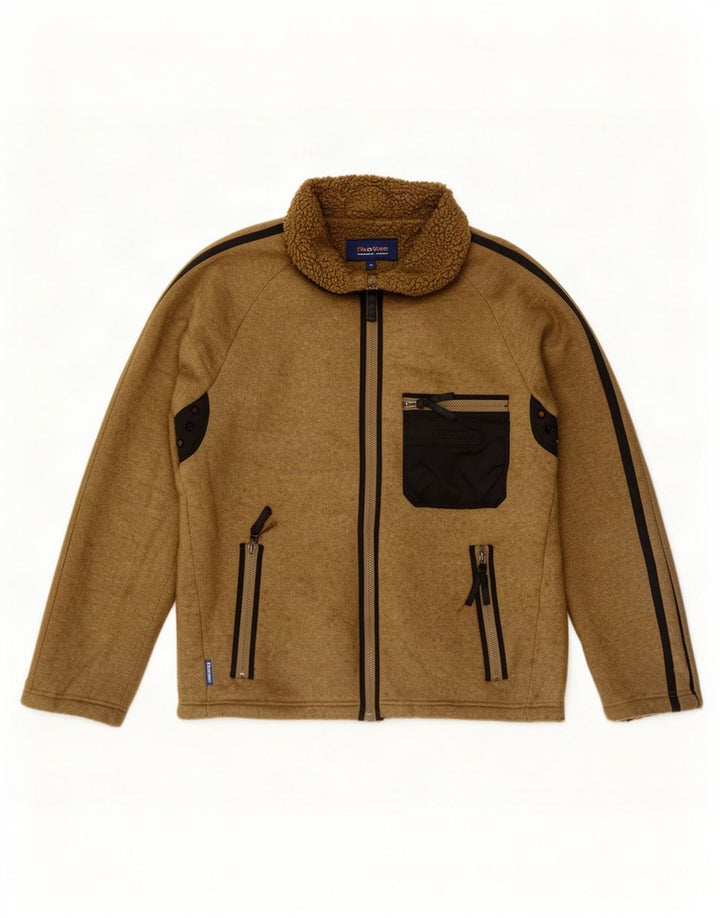 Rohan Hombre Chaqueta De Chándal Superior Acrílico Color Block Caqui Medio