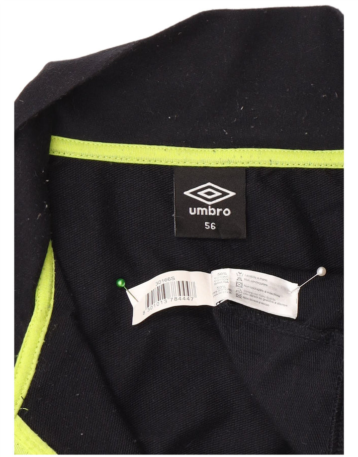 Umbro Chaqueta superior de chándal con gráfico para hombre IT 56 XL Algodón negro